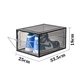 Yusenyi thickened fully hard transparent magnetic shoe box AJ shoe storage box AJ sneaker dust-proof display cabinet household plastic shoe wall 1 piece in black and see-through in the front, large size can be placed in high tops 1 piece in black and see-through in front, large size can be placed in high tops
