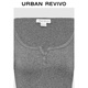 
UR2025 new winter women's clothing simple and relaxing Henry neck short slim T-shirt UYB450013 flower gray M