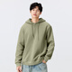 MINISO hooded sweatshirt for men and women 2025 new American heavyweight casual jacket youth high-end loose couple clothes hemp gray (solid color) L /175 (full refund for quality issues within 30 days)