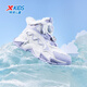 Xtep Children's Shoes Girls Large Cotton Fluffy Marshmallow Cotton Shoes Winter Wetland Anti-Slip Shoes Sail White/Snow Blue Purple 37