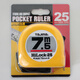 【8成新】田岛（TaJIma）7.5米钢卷尺盒尺米尺木工尺公制25mm宽L2575 1001-0036