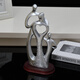 He Jiagong's family of three ornaments for the 10th anniversary wedding anniversary gift for his wife, husband, boyfriend and girlfriend home decoration 15934 jade color + pregnancy + boy + lettering provided