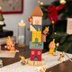 A Ying Home Decoration AYING Cartoon Landscaping House Work Station Entrance Cabinet Desk Children's Room Toys Small Ornaments Luminous Christmas Gifts Star Reaching Building