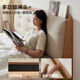 Quanyou Home Modern Simple Log Style Soft Pack Board Bed Bedroom 1.5 2 Meter Multifunctional High Box Storage Bed