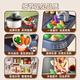 Xidici Children's House Playing Kitchen Toys Cooking Girl Simulation Sound Light Kitchen Counter Set Fruit Cut Happy Birthday Gift