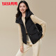 Yaya (YAYA) Down Vest Women's Outer Wear 2025 New Parent-child Clothing Fashion Korean Style Loose Trendy Casual Warm Waistcoat HF Black M (170) Adult Clothing
