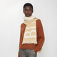 Burberry (BURBERRY) celebrity style scarf for men and women, logo decorated wool scarf, sand color