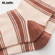 M.Latin Children's Socks 25th Autumn New Skin-Friendly Breathable Mid-Tube Socks for Boys and Girls Red Brown 160
