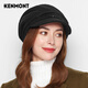 Kenmont Hat Women's Winter Korean Beret Korean Version Versatile British Painter Hat Wool Warm Peaked Cap Black (KM-2632-01) M Adjustable (57.5c)