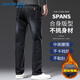 JEANSWEST Jeans Men's 2025 Winter Business Loose Straight Velvet Warm Pants Men's Black Velvet 36