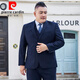Pierre Cardin (pierre cardin) large size suit men's suit plus fat plus fat man business formal suit jacket wedding black loose spring and autumn large size black single top 3XL 190 weight 170-185Jin Jin is equal to 0.5 kg