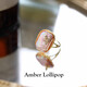 Amber Lollipop baroque pearl ring niche index finger open ring female anniversary birthday gift for girlfriend and wife