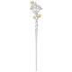 KZD Old Phoenix 999 Sterling Silver Twelve Flower Gods New Chinese Style Hairpin Simple Hairpin Disk Hair Hanfu Hair Accessories November Camellia (excluding tassels)