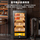 CIGARLOONG 39C cigar cabinet, constant temperature and humidity, cedar wood alcohol maintenance compressor air-cooled cabinet, fashionable curved household small mini energy-saving silent compressor cigar cabinet, 39C star gray box maintenance model, compressor refrigeration + cedar wood cigar basket