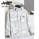 JEEP SPIRIT Jacket Men's Autumn and Winter Three-in-One Detachable Velvet Camouflage Sports Jacket Camouflage Black Three-in-One (Coat + Liner) XL