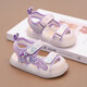 Kulomi Girls Sandals Sac Toe Anti-Kick 2025 New Children's Summer Princess Beach Chaussures Soft Sole Enfant Purple 23