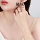 Demi finger-wrap soft garnet ring classic versatile women's ring S925 silver open ring gift for girlfriend