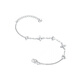 Mengjinyuan platinum bracelet four-leaf clover small bell PT950 platinum adjustable birthday gift for girlfriend, weight about 3.50g, chain length about 20cm