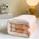 Hengyuanxiang (hengyuanxiang) children's baby blanket double-layer thickened winter baby blanket kindergarten nap quilt coral velvet cloud blanket Strawberry Rabbit-Jade color 110cm*140cm