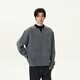 Oiro's shop American retro twist design sweater men's lazy high-end Henry collar sweater couple trend gray XL