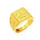 MHFDO old phoenix electroplated men's hair ring, domineering and trendy ring jewelry, hair ring