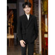 New Chinese style black buttoned suit jacket Chinese tunic suit engagement groom wedding dress casual suit black jacket high quality S recommended 75-95Jin Jin equals 0.5 kg