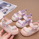 Kulomi Girls Sandals Sac Toe Anti-Kick 2025 New Children's Summer Princess Beach Chaussures Soft Sole Enfant Purple 23
