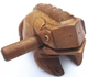 Kröte Holzspielzeug Holz Fisch Frosch Thai Handwerk Holz Krächzen Rohr Soundeffekt Instrument Orff Musikinstrument Nr. 1