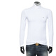 Armani / armani ea brodered Eagle Elevator collier modal modal slim à manches longues EM000388 AF14988 White U0002 S