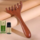 Thickened six-claw dual-purpose deer antler massage comb for eye, head and scalp massage, meridian comb, hair therapy, scraping and dredging artifact. Deer antler massage comb.