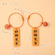 Acryl doppelseitiger kreativer Text DIY Schlüsselbund Pendellerie Good Persimmon Segen Text Rucksack Hanging Ornament Blessing Text Keychain*3 (zufällige Farbe)