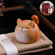 Jiangmingtang Yixing original mineral purple sand tea pet cute cute cat little yellow chicken sculpture creative clay painting ornaments tea play little cute cat little orange cat