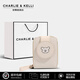 CHARLIE&KELLI brand small c&k bag for women 2025 new card bag cute cartoon 520 gift for girlfriend, cream white
