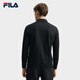 FILA official men's knitted long-sleeved POLO shirt 2025 autumn fashion casual basic top