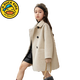 G.DUCKKIDS high-end double-sided cashmere coat for girls 2025 autumn and winter new style children's woolen woolen woolen coat for older children off-white 150 cm