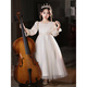 Hanquan children's birthday dress light luxury niche high-end host piano performance dress flower girl wedding little girl princess dress