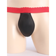 Huaiyi 3D three-dimensional cup thong men's sexy underwear sponge padded T-shaped shorts elastic low-waisted single thong shorts red one size fits all - recommended 90-170 Jin Jin equals 0.5 kg