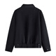 Navigare Italian small sailing short woolen jacket men's 2025 autumn and winter new wool wide lapel jacket dark night black M