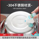Pure 304 stainless steel soup basin for home school canteen restaurant soup rice bowl round small basin vegetable basin egg beating basin 22CM 10 pieces