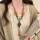 Fan Shengyu Bohemian Style Necklace Women's Ceramic Beads New Chinese Style Exotic Ethnic Style Zen Style Long Clothes Chain Accessories Colorful Beads Yunnan Style Necklace