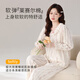 Yunxiangyi Children's Pyjamas Girls Pyjamas Automne Classe A Tempérament antibactérien Tempérament doux Fleur Fleur Princesse Style Parent-Child Pajamas M Taille