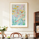 Long time no see Lin Yun cream style living room decoration painting abstract floral sofa background wall artistic entrance hanging painting