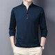Goldlion Autumn Autumn Middle-E-E-E-E-E-E-ENCELA Camiseta de manga larga Sweater Collar Sweater Half Zipper Camisa de otoño Bottom Dad Spring y Autumn Fin Camiseta Negra 6623 14xl (165)