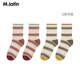 M.Latin Children's Socks 25th Autumn New Skin-Friendly Breathable Mid-Tube Socks for Boys and Girls Red Brown 160