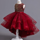 Vestido de cola hinchado de verano de la princesa Yu Yu 3-14 años