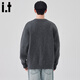 CHOCOOLATE it Henry collar sweater men's 2025 autumn and winter loose casual tops dark gray XL recommended 130Jin Jin equals 0.5kg -150Jin Jin equals 0.5kg