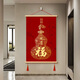 
Baifutu’s entrance decoration paintings, calligraphy and paintings, red gourds, Chinese festive hanging paintings, living room and office wall murals 9711 Baifutu B, width 100CM*height 150CM, wood color frame + high definition oil painting 8