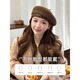 Antarctic Beret Women's Big Head Autumn and Winter Fashionable Octagonal Hat 2025 New Big Head Newsboy Hat Outdoor Wear Black Versatile Showing Small Face Fashion