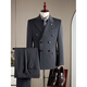 Septwolves Jacket Expert Double Breasted Wool Suit Men's Suit Business Formal High Quality Slim Plus Size Groom Wedding Suit Three Piece Dark Gray Single Piece Suit L (110-125Jin Jin equals 0.5kg)