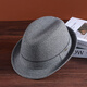 Ye Yu woolen hat middle-aged and elderly autumn and winter fashion gentleman men's dad British jazz hat plaid gray L58-59CM